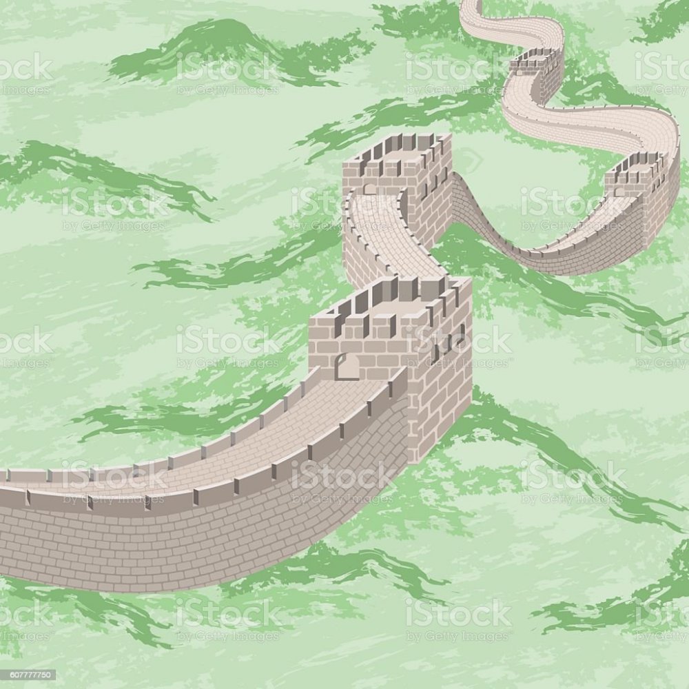 Объёмный рисунок китайская стена