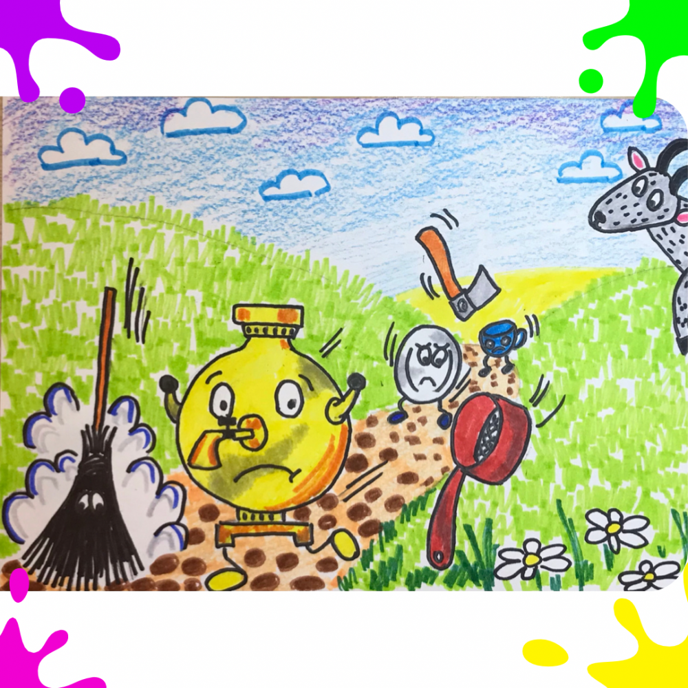 Детские рисунки к сказке Федорино горе