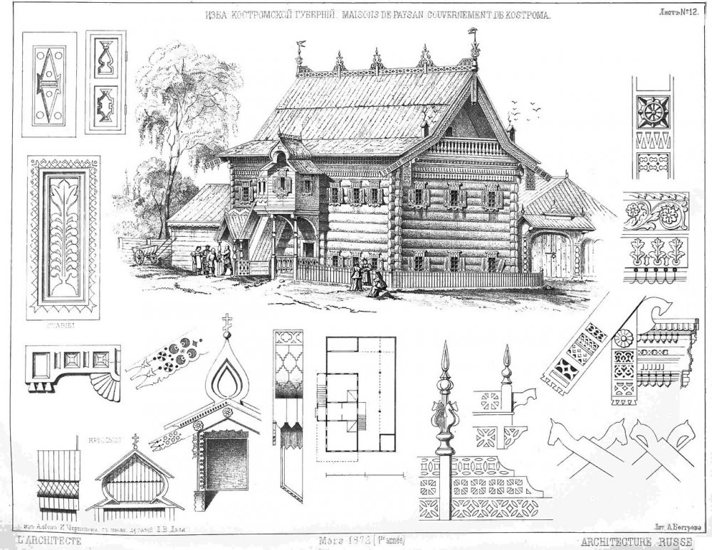 Древнерусское деревянное зодчество архитектура чертежи