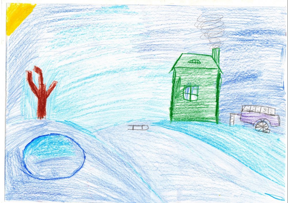 Рисунок Зимушка зима 3 класс