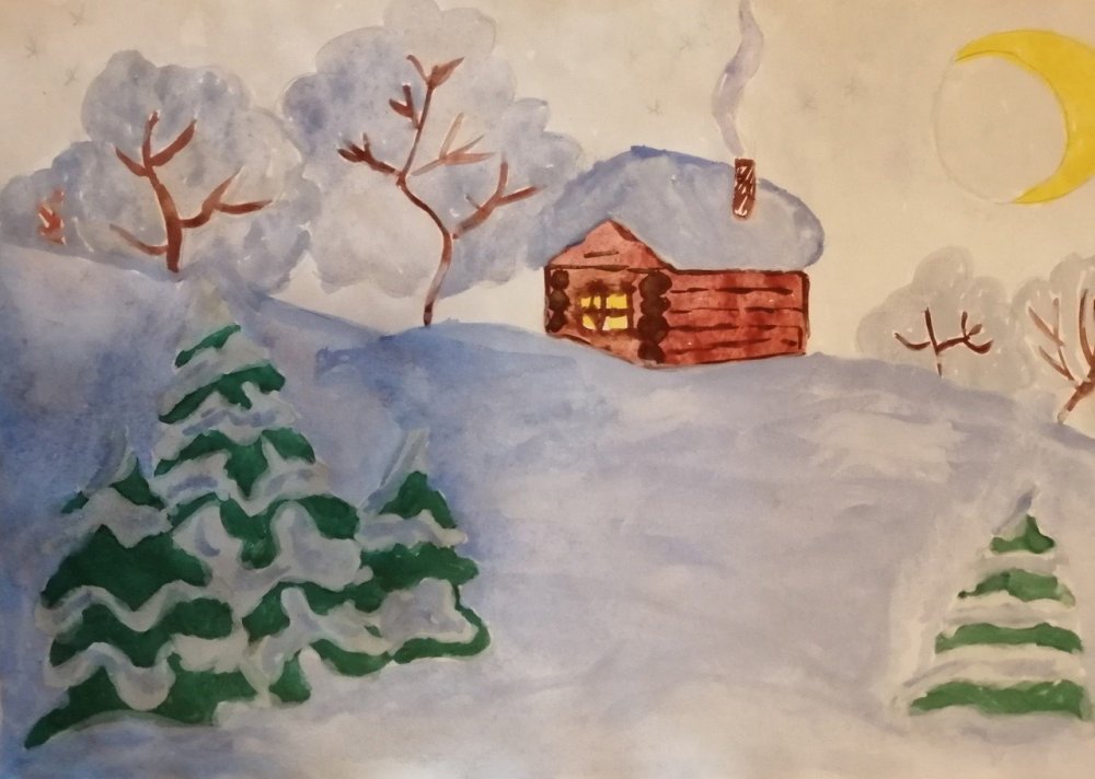 Зимушка зима рисунок