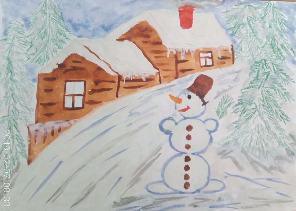 Рисунок зима 11 класс