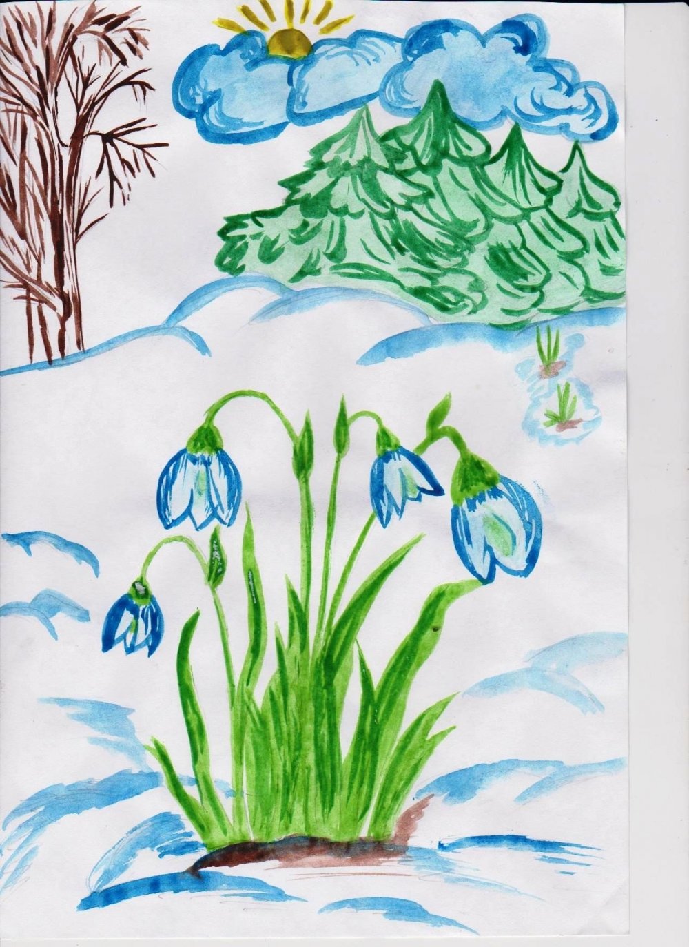 Рисунок весна в садик