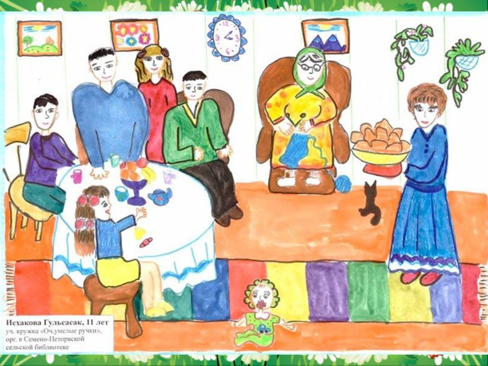 Рисунок семьи в детский сад