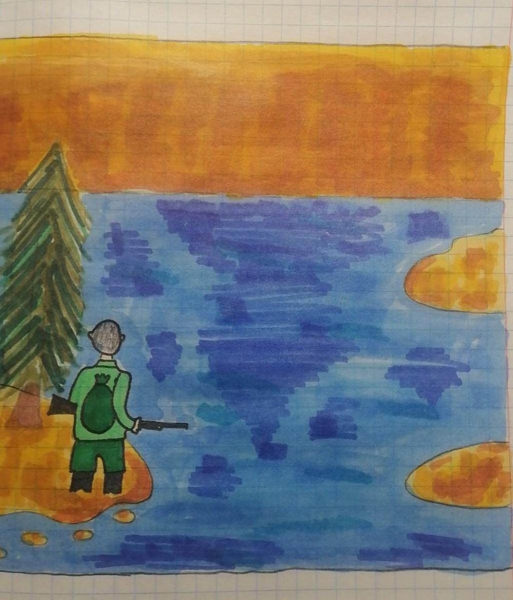 Иллюстрация к рассказу Васюткино озеро
