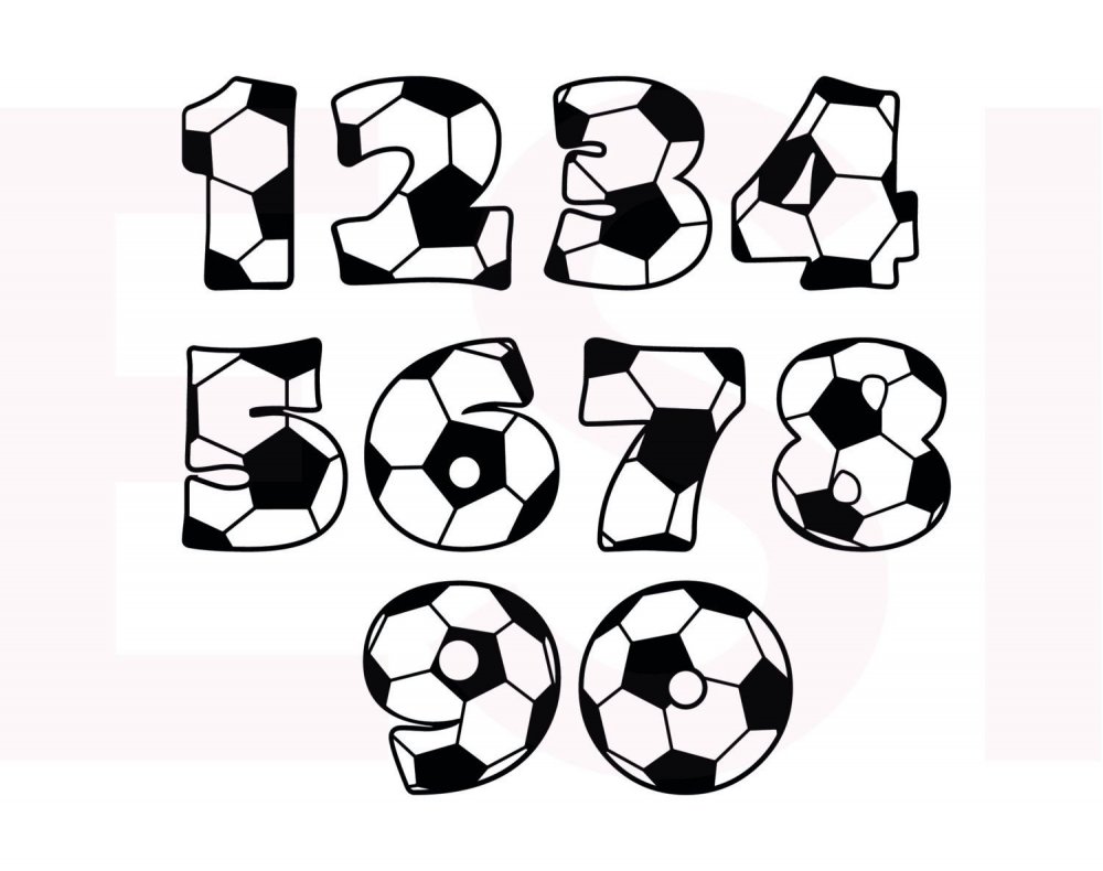Цифры в футбольном стиле