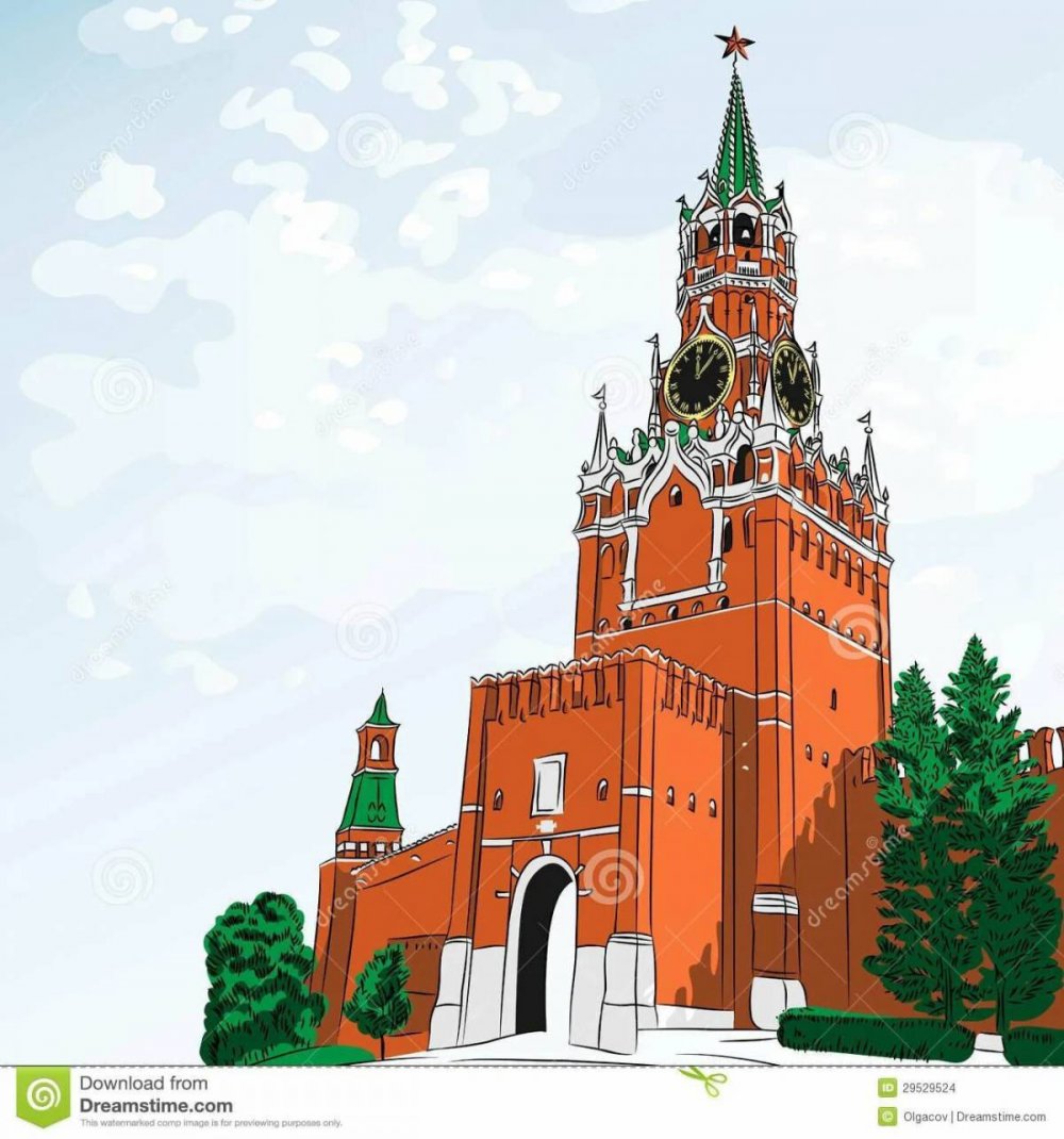 Спасская башня Кремля vector