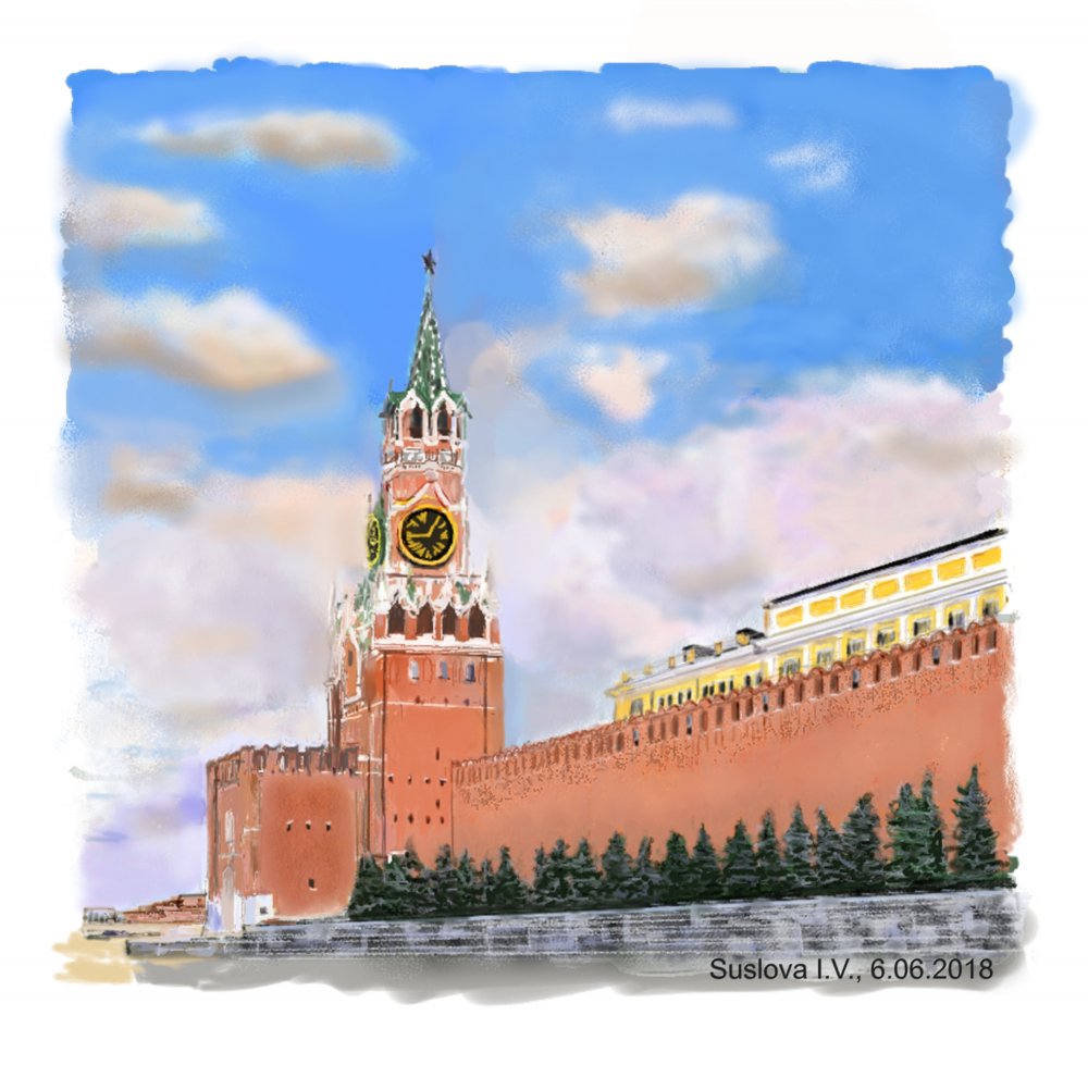 Московский Кремль рисунок