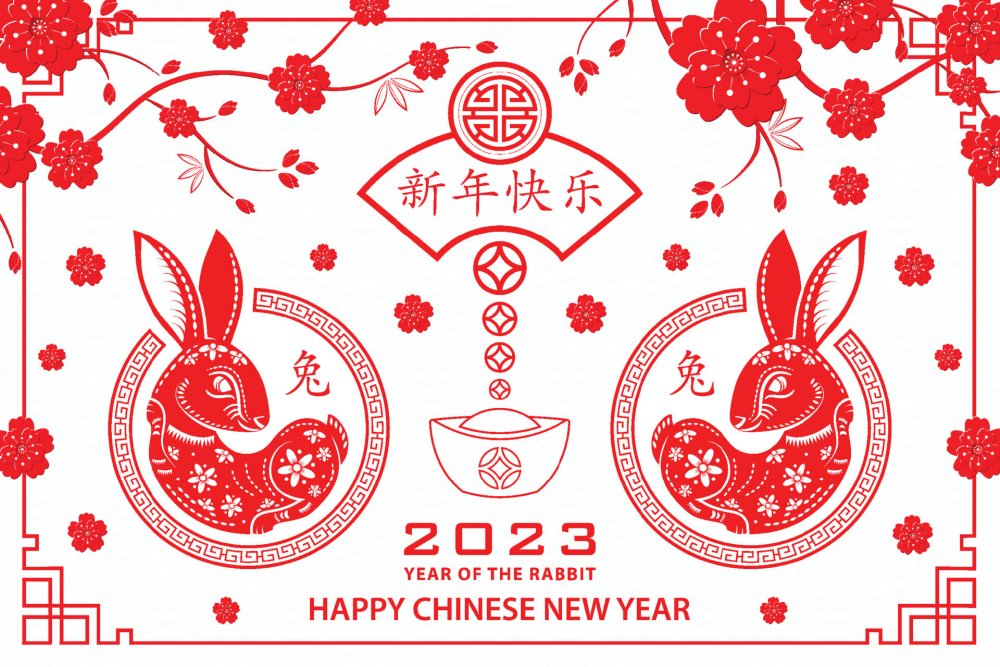 Китайский новый год 2023 кролика