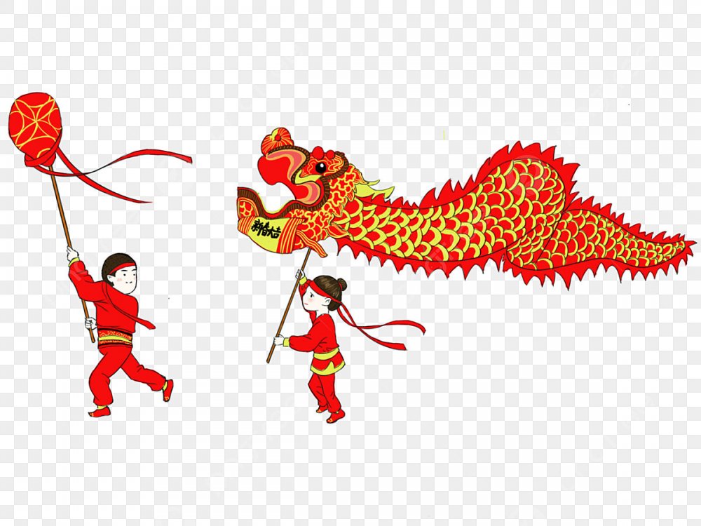 Детский рисунок китайского нового года