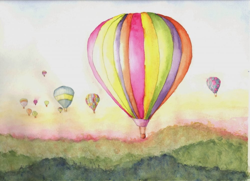 Рисование красивые воздушные шары