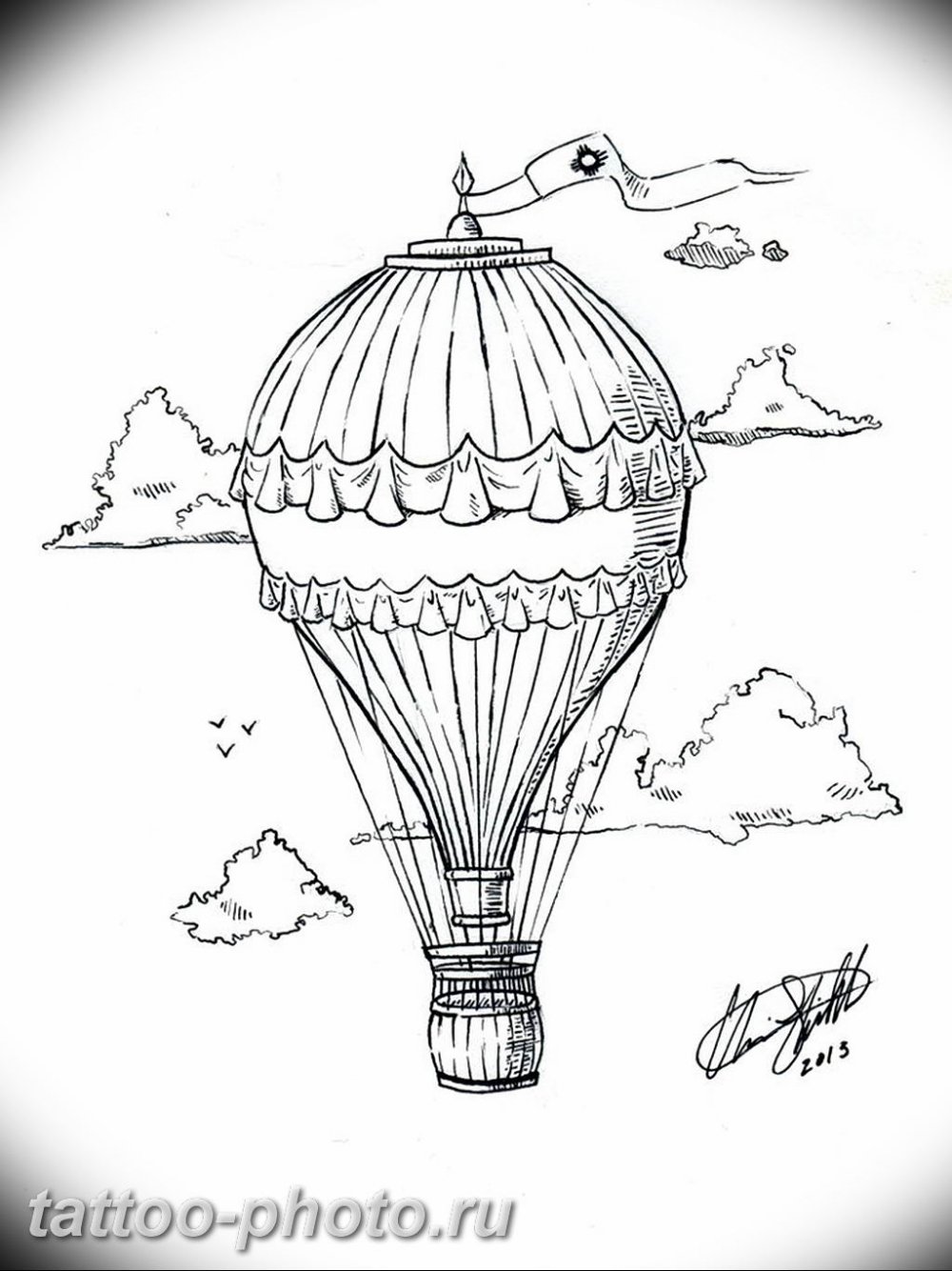 Воздушный шар эскиз
