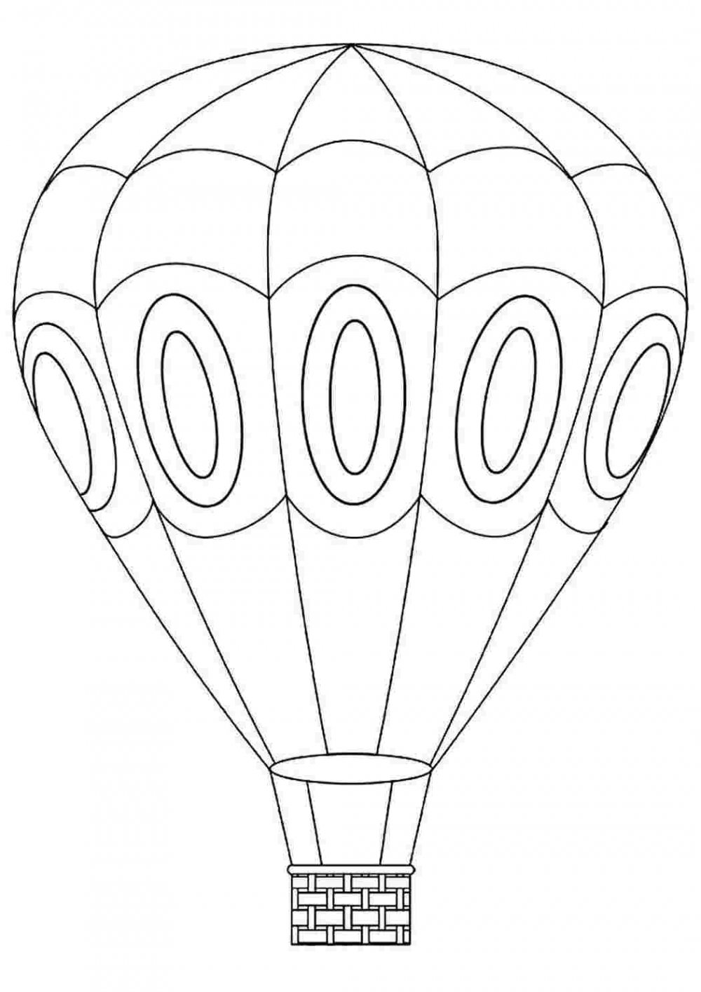 Воздушный шар раскраска