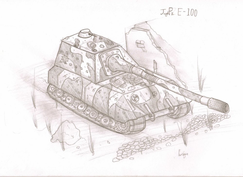 Рисунок танка из ворлд оф танк