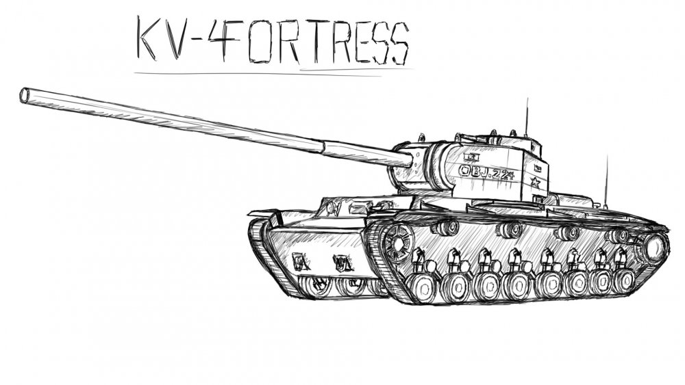 Раскраска танк ИС 2