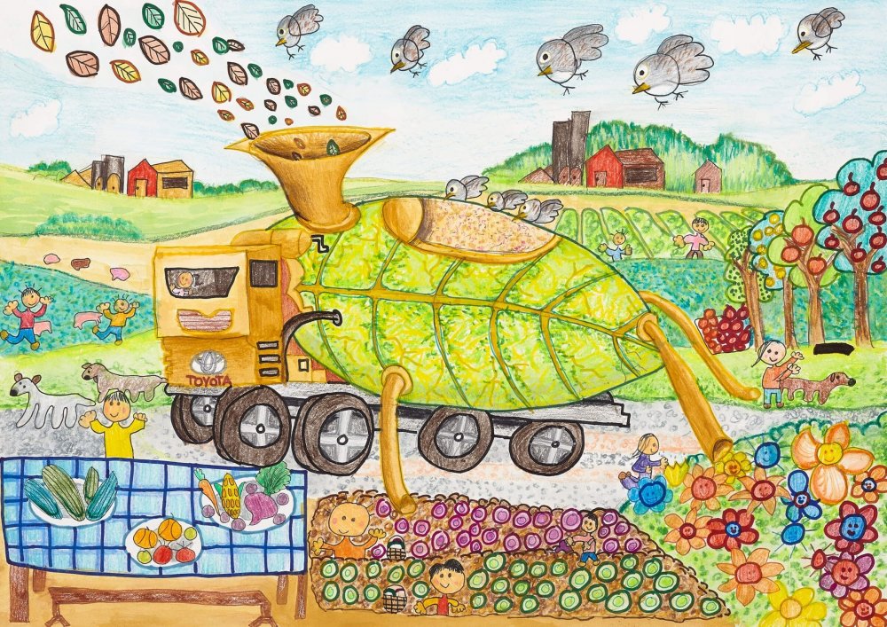 Иллюстрация сельское хозяйство в будущем