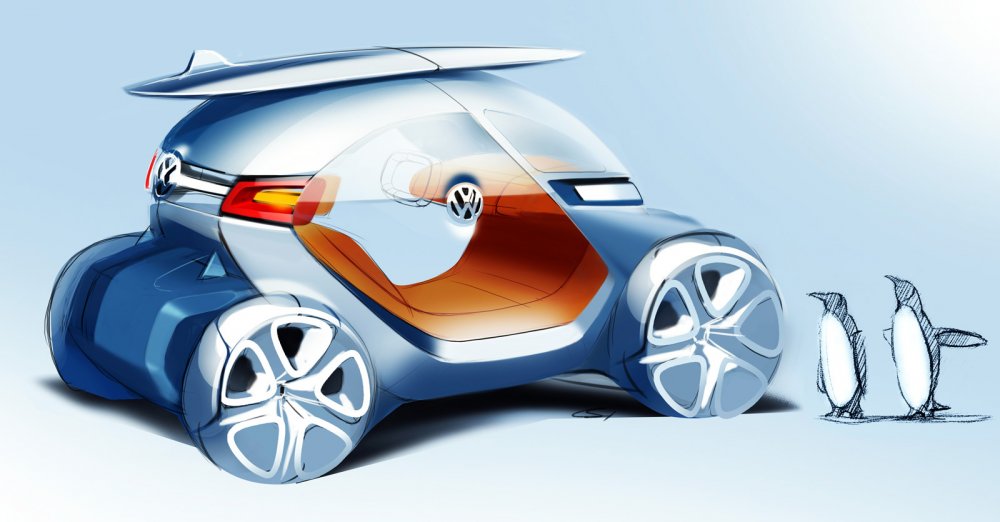 Иллюстрация автомобиль будущего