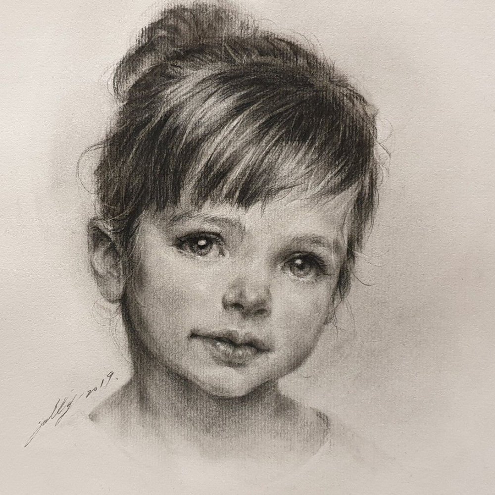 Эскизы портретов детей