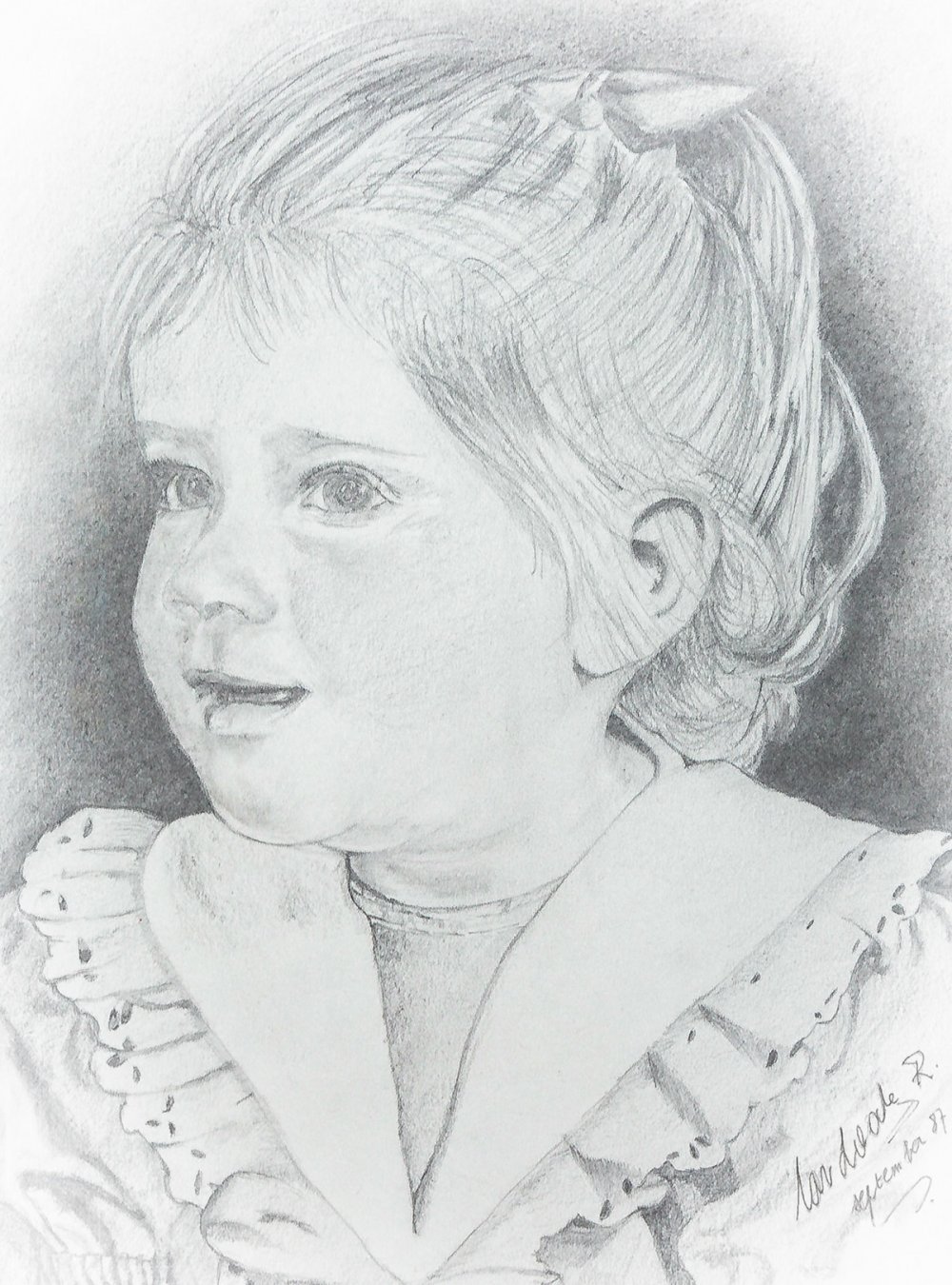 Графика детские рисунки портрет