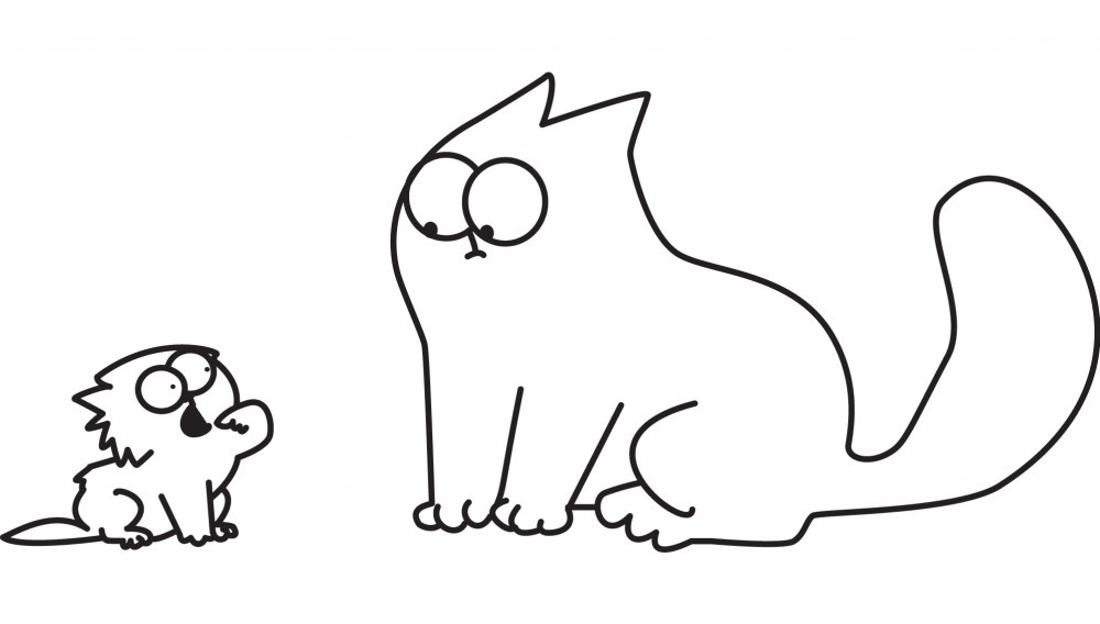 Рисунок котика для срисовки