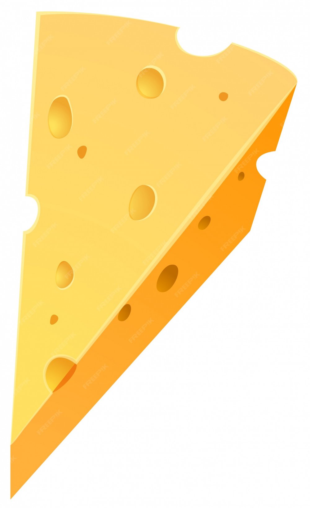 Треугольный кусок сыра на белом фоне