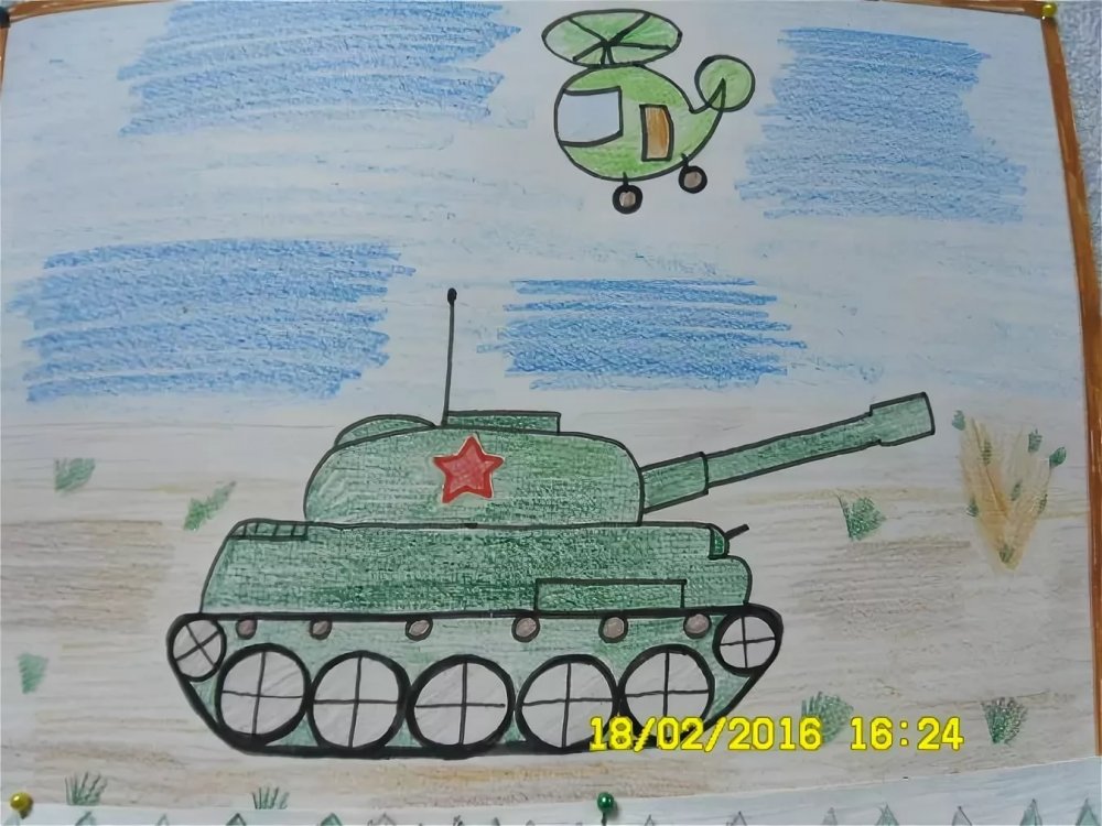 Рисование с детьми на день защитника Отечества