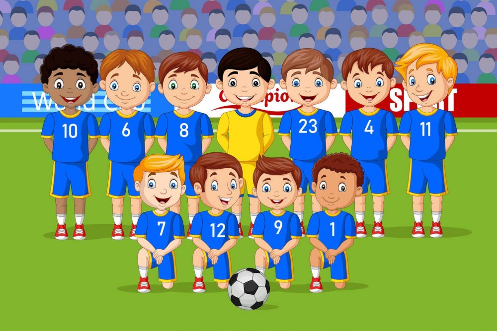 Мультяшная футбольная команда
