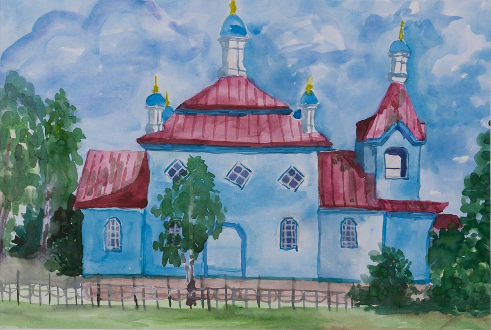 Рисунок храма Михаила Архангела Липецк