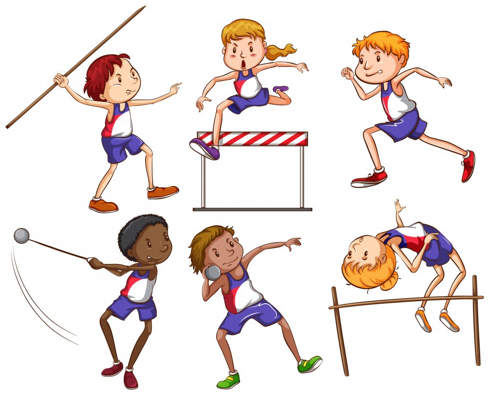 Легкая атлетика дети иллюстрации