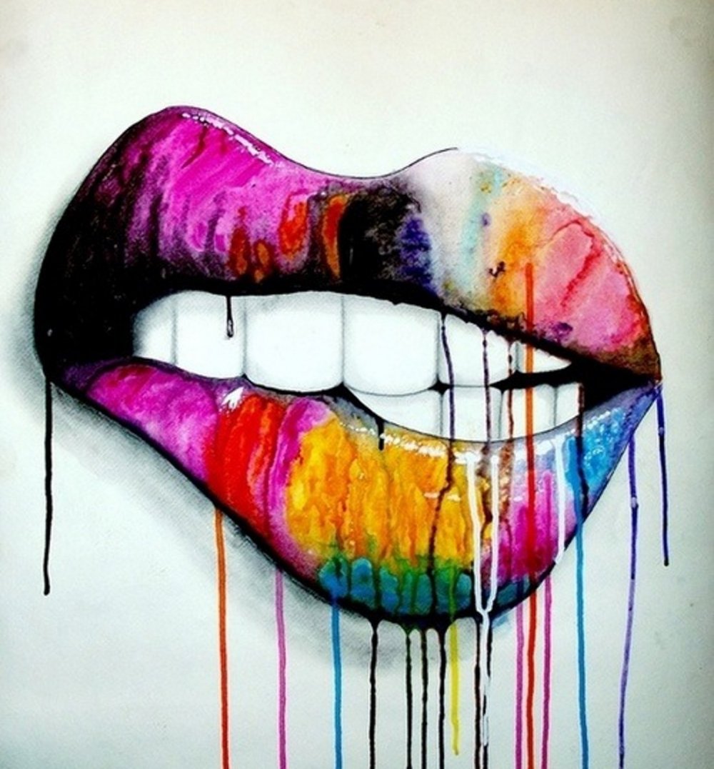 Картина в стиле поп-арт губы