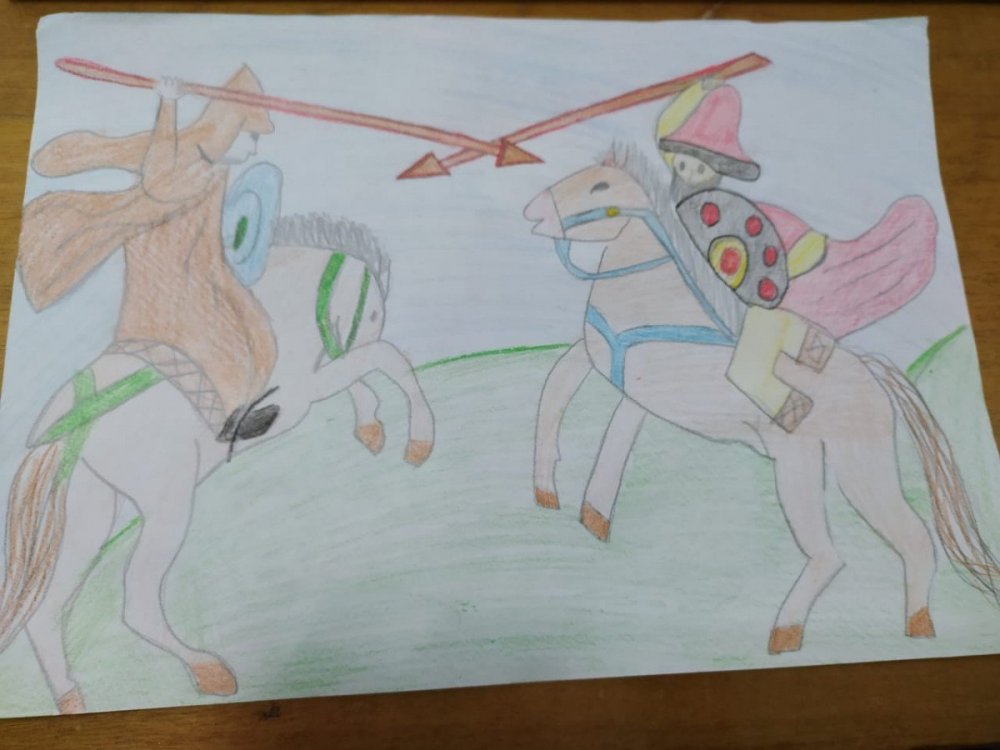 Детские рисунки Куликовской битвы для 4 класса