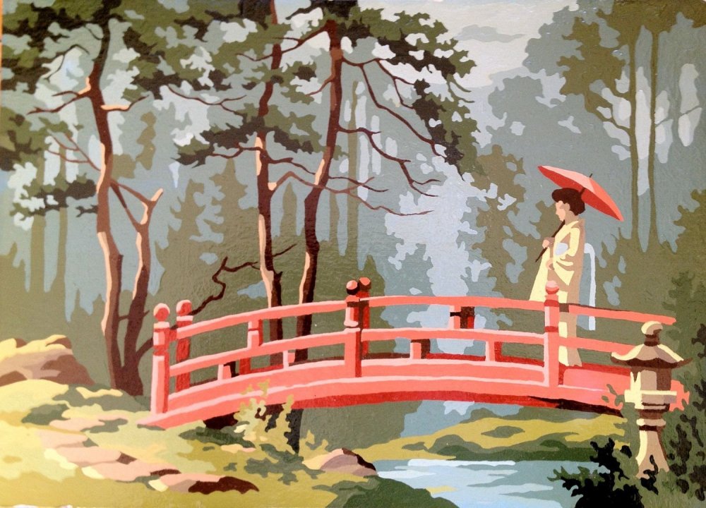 Японский сад иллюстрация
