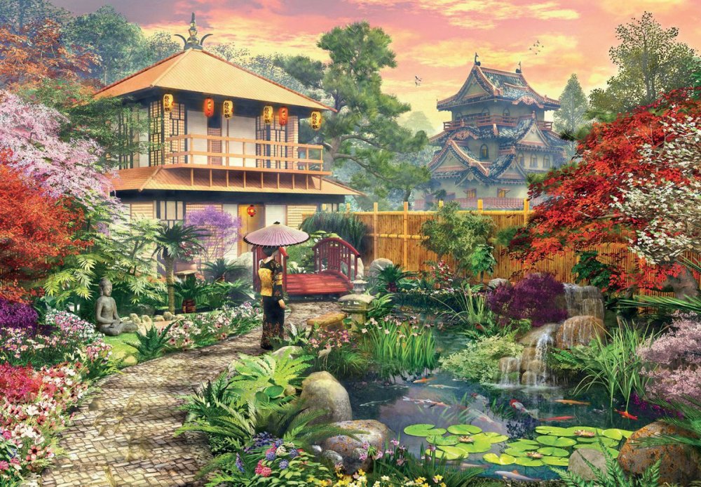 Пазлы японский сад