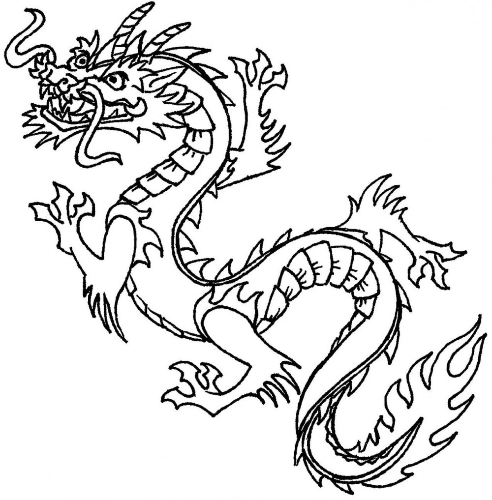 Раскрас китайского дракона
