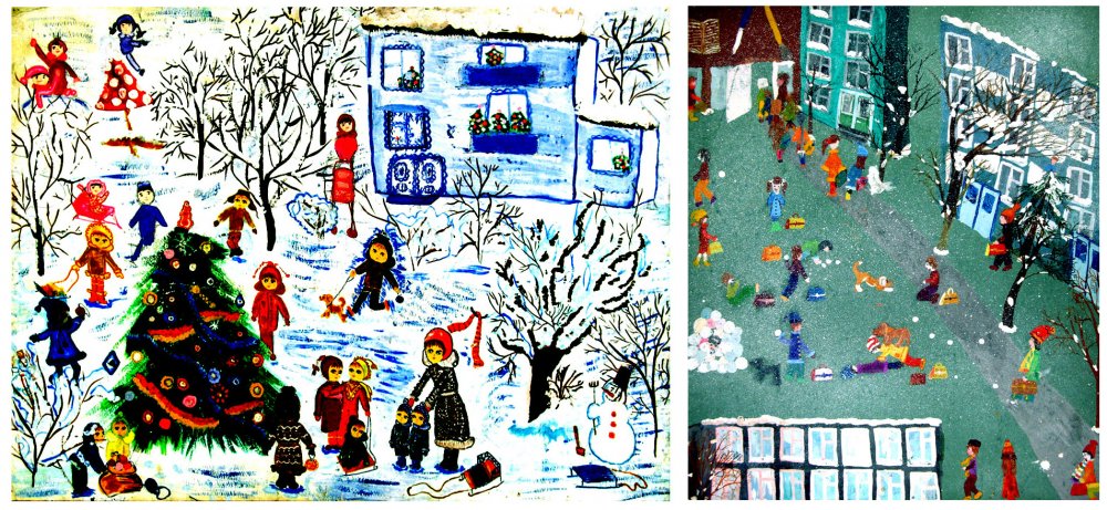 Зимние каникулы рисунки детей
