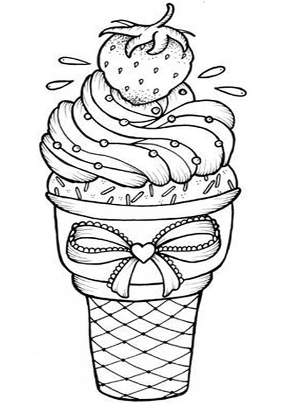Раскраска антистресс мороженое