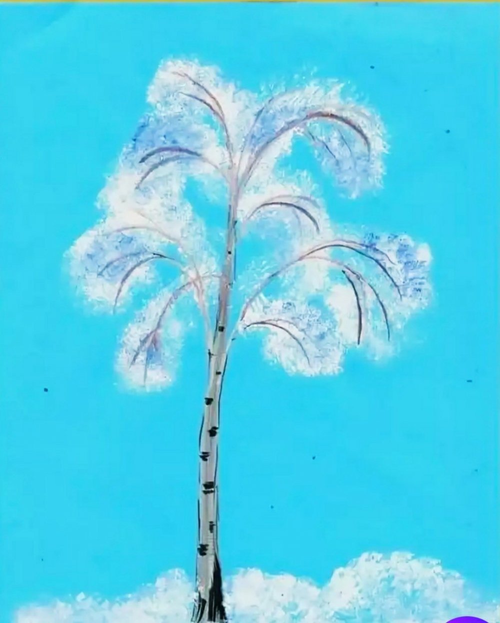 Рисование «деревья в инее» (т. с. Комарова, стр. 91)