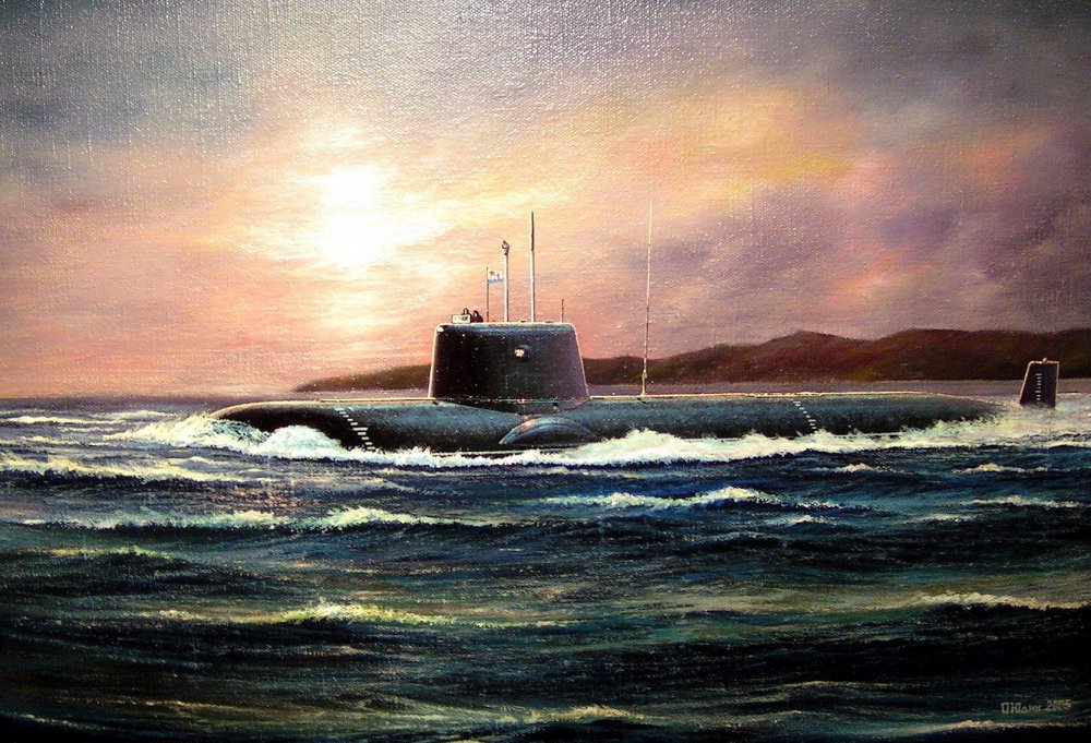 Картины подводных лодок Олега Юдина