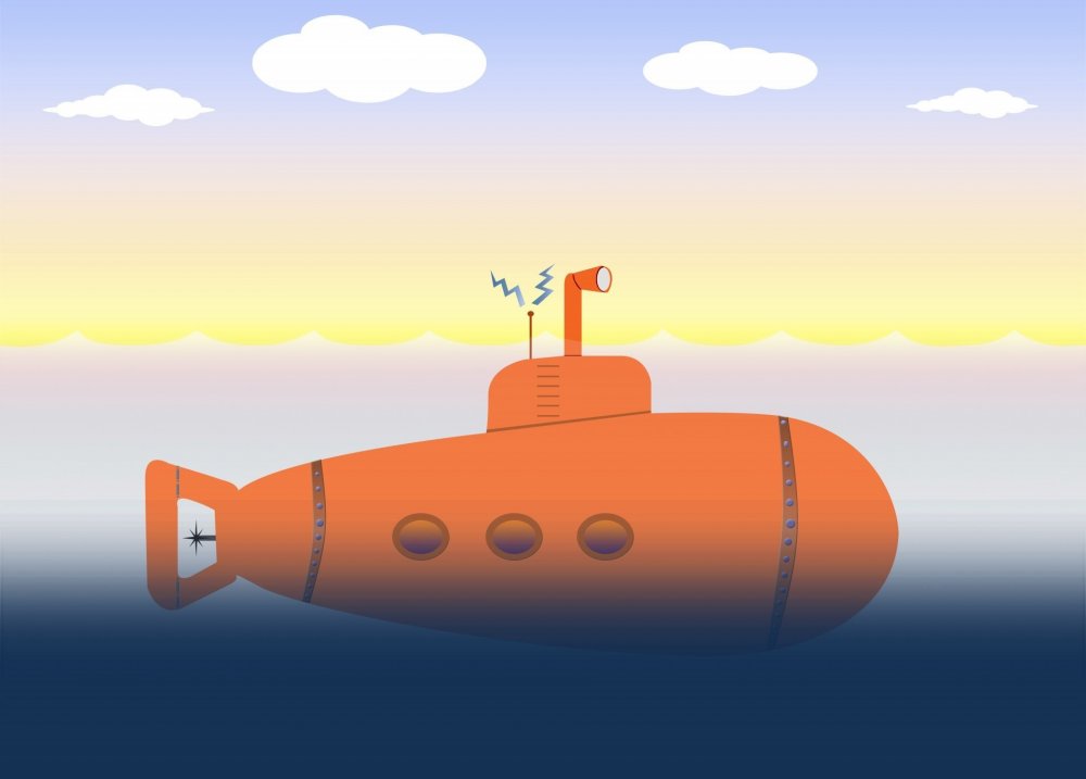 Подводная лодка рисунок