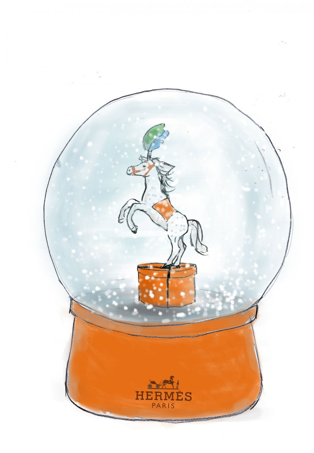 Снежный шар иллюстрация