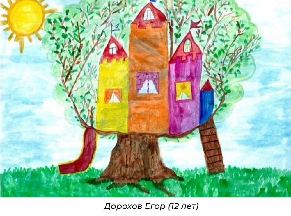 Сказочный домик рисунок для детей
