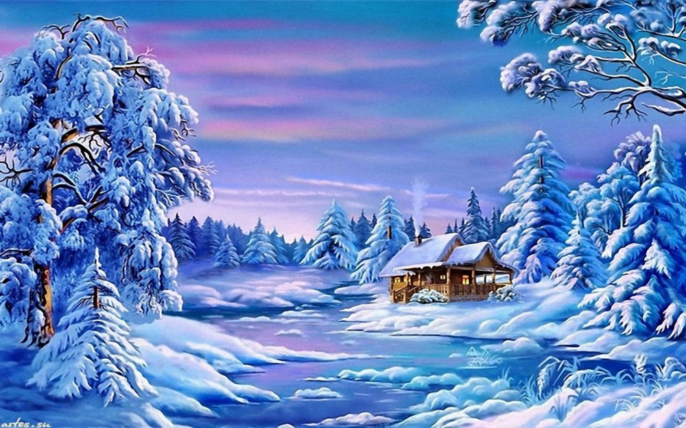Виктор Цыганов художник зима