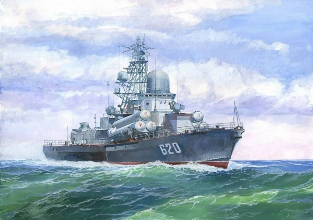 Военные корабли в живописи