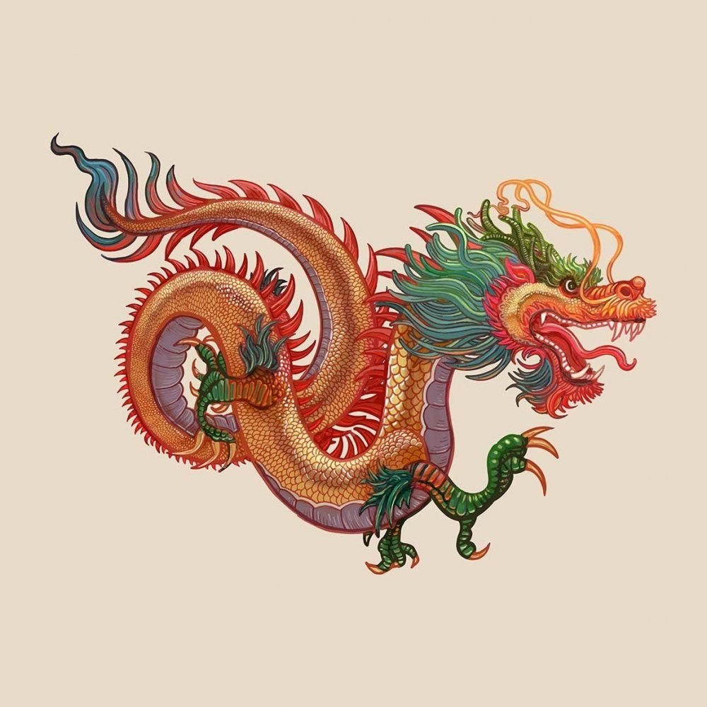 Китайский дракон длинный