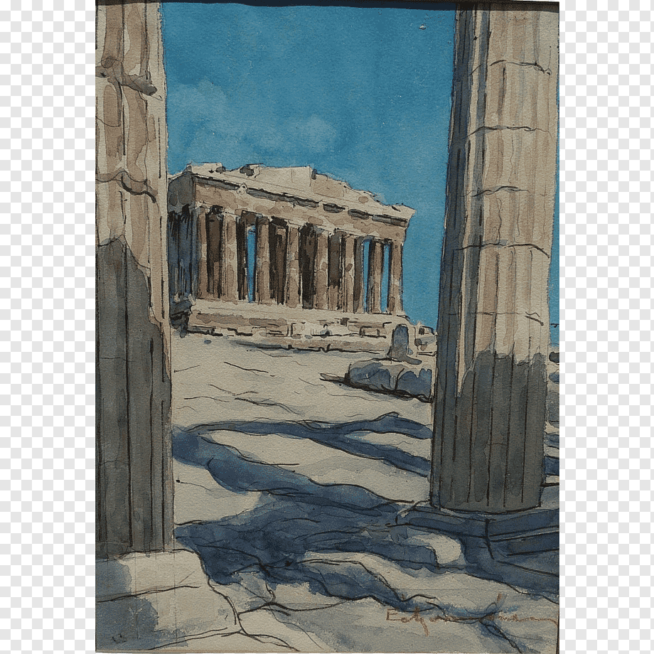 Акрополь древняя Греция живопись