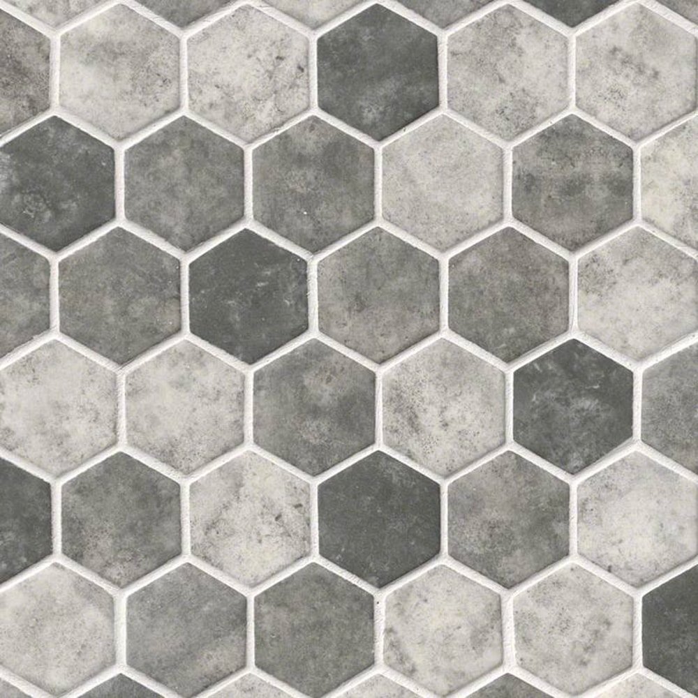 Плитка мозаика Hexagon Olmedo Gray