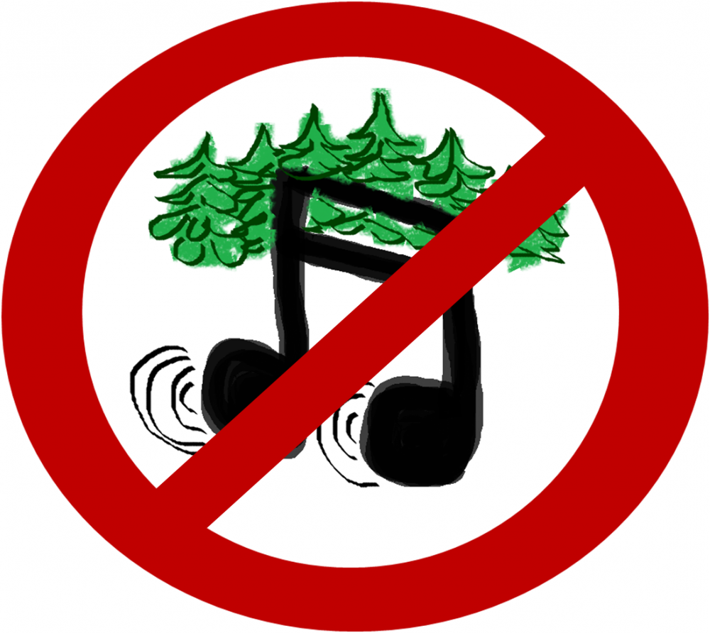 Знак не шуметь в лесу