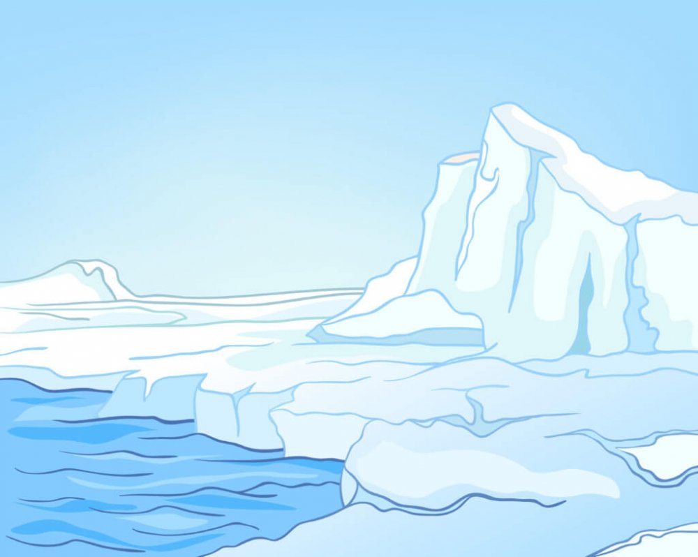 Пейзаж Арктики рисунок