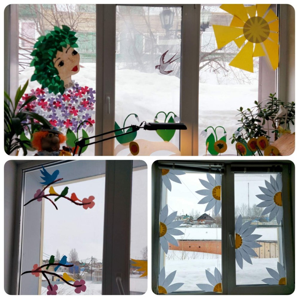 Детская поделка на тему зима в окно стучится