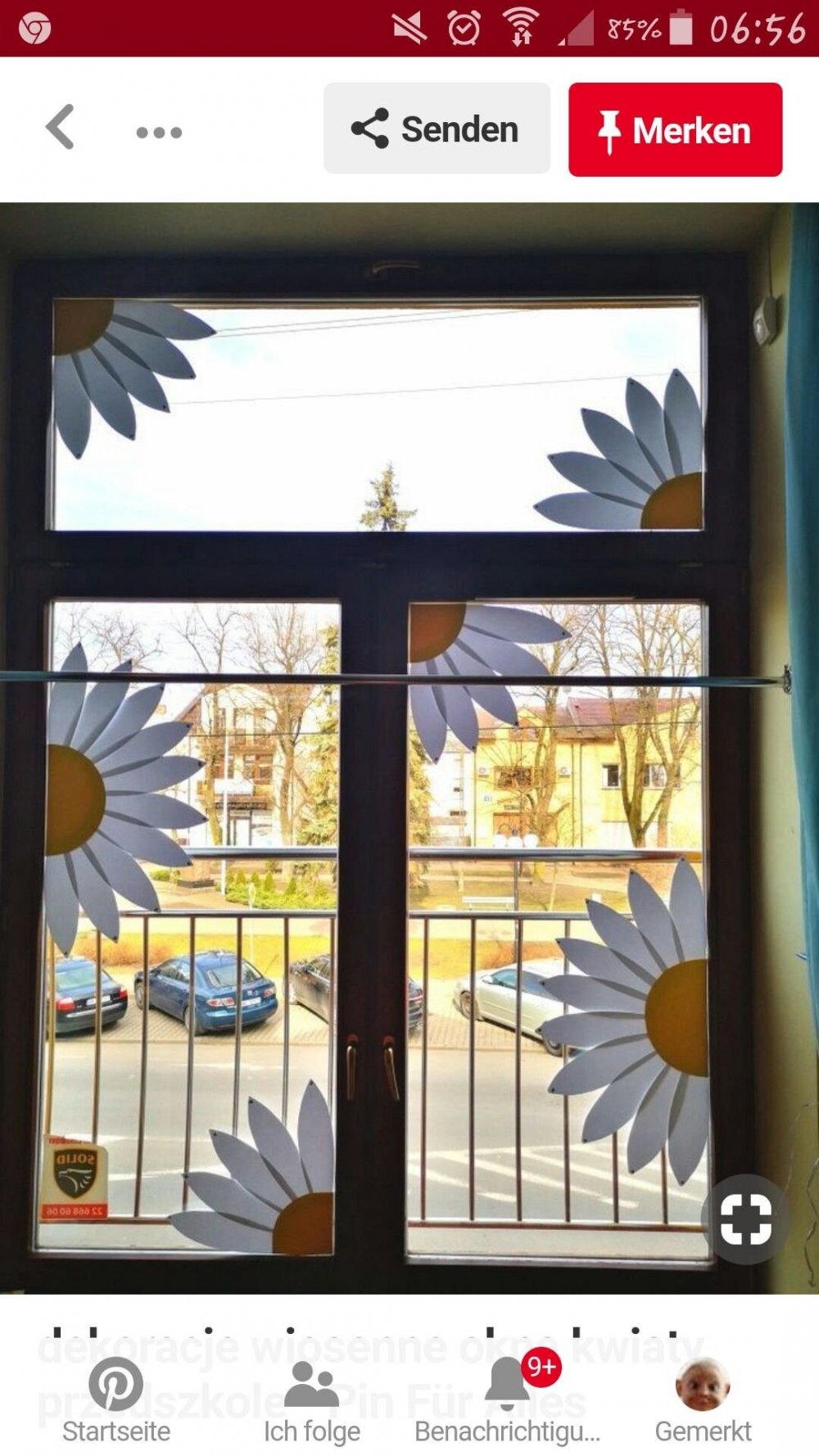 Весеннее украшение окон в детском саду